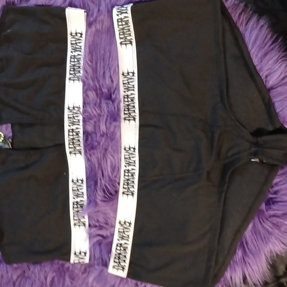 DOLLSKILL DARKER WAVS 1X WARPED LINGERIE SET BRALETTE AND SHORTS LOGO ON BANDS - Picture 3 of 11